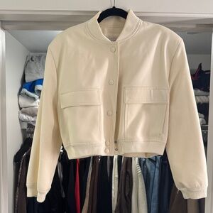 Zara Cream Bomber Jacket